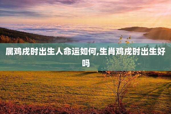 属鸡戌时出生人命运如何,生肖鸡戍时出生好吗