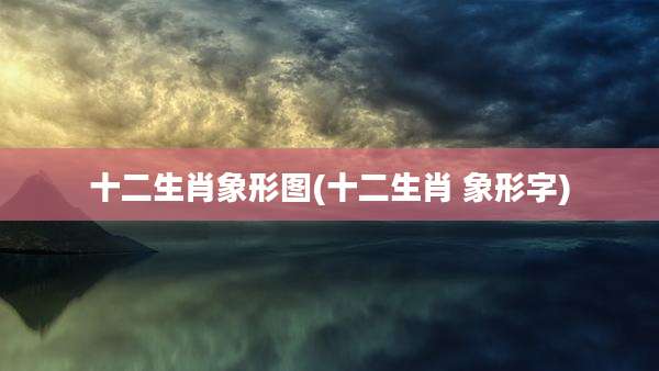 十二生肖象形图(十二生肖 象形字)