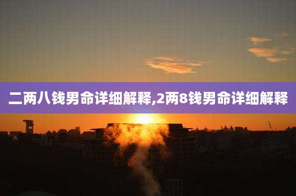 二两八钱男命详细解释,2两8钱男命详细解释