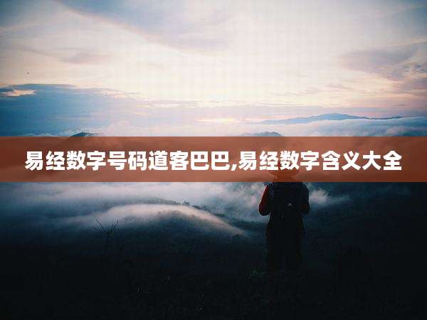 易经数字号码道客巴巴,易经数字含义大全