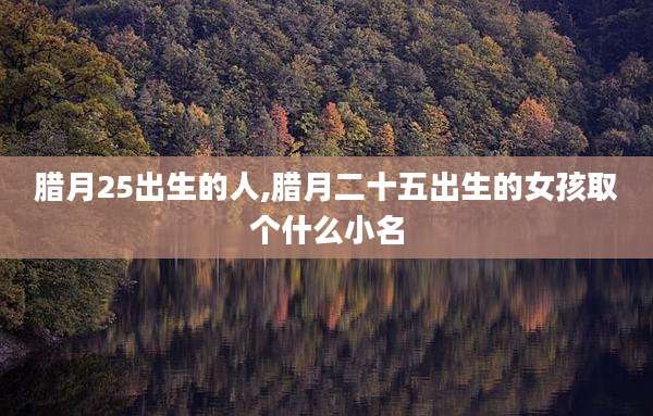 腊月25出生的人,腊月二十五出生的女孩取个什么小名