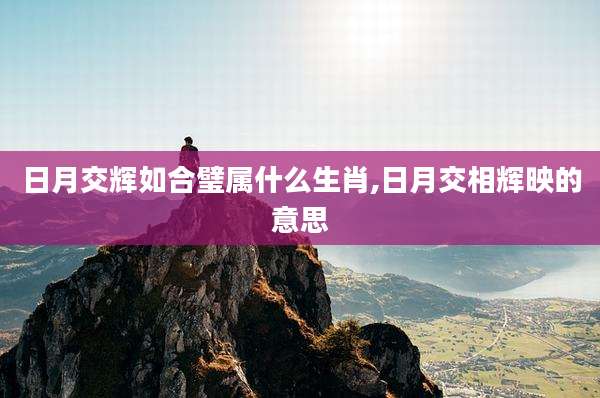 日月交辉如合璧属什么生肖,日月交相辉映的意思
