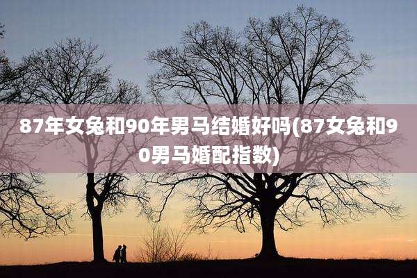 87年女兔和90年男马结婚好吗(87女兔和90男马婚配指数)