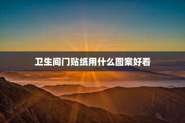 卫生间门贴纸用什么图案好看