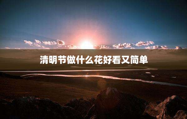 清明节做什么花好看又简单