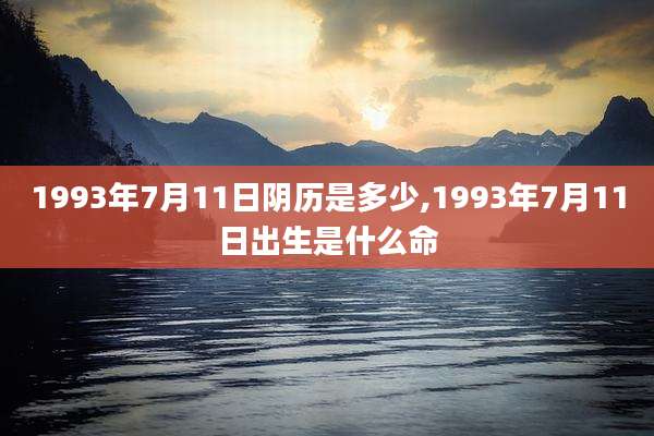 1993年7月11日阴历是多少,1993年7月11日出生是什么命