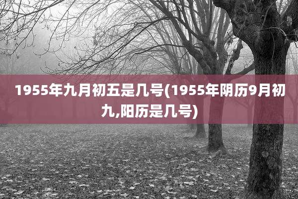 1955年九月初五是几号(1955年阴历9月初九,阳历是几号)