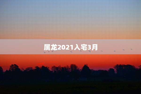 属龙2021入宅3月