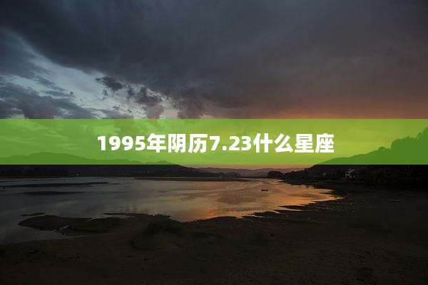 1995年阴历7.23什么星座