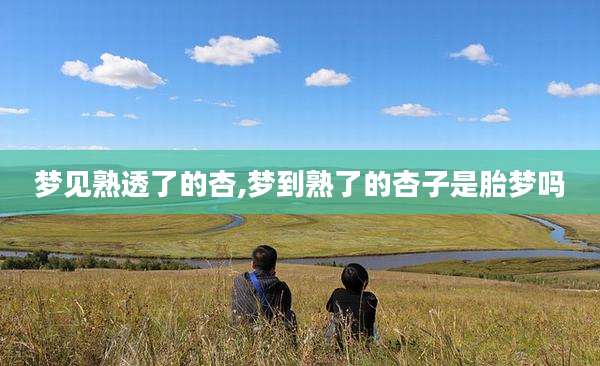 梦见熟透了的杏,梦到熟了的杏子是胎梦吗