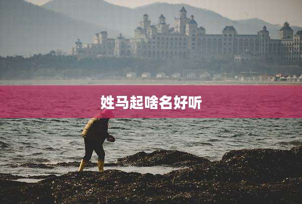 姓马起啥名好听