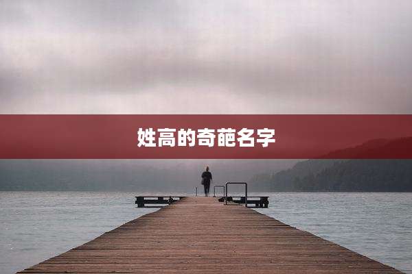 姓高的奇葩名字