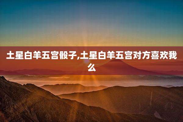土星白羊五宫骰子,土星白羊五宫对方喜欢我么