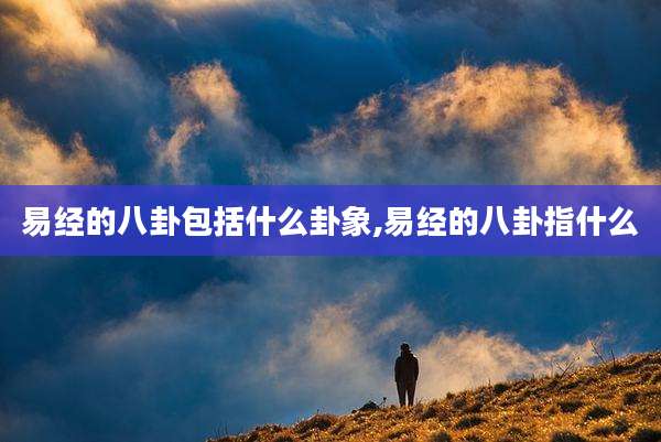 易经的八卦包括什么卦象,易经的八卦指什么
