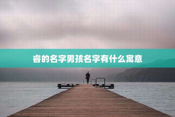 睿的名字男孩名字有什么寓意