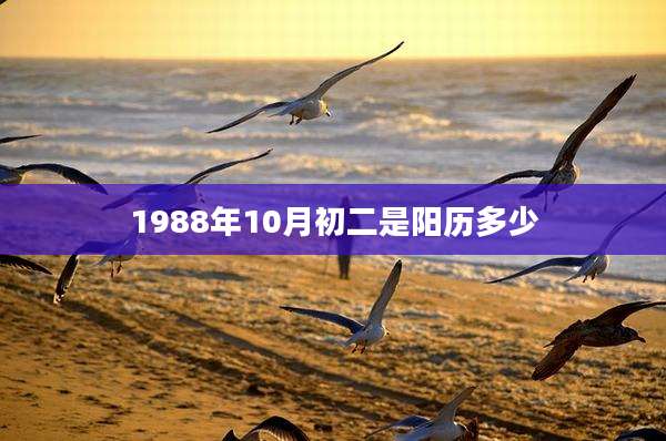 1988年10月初二是阳历多少