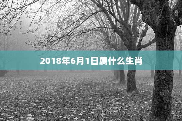 2018年6月1日属什么生肖