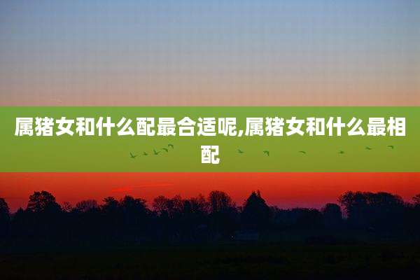 属猪女和什么配最合适呢,属猪女和什么最相配