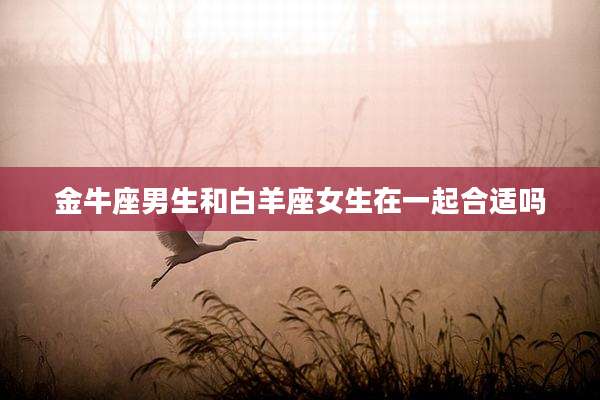 金牛座男生和白羊座女生在一起合适吗