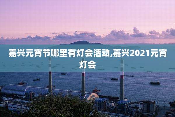 嘉兴元宵节哪里有灯会活动,嘉兴2021元宵灯会