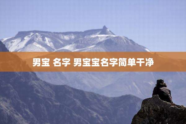 男宝 名字 男宝宝名字简单干净