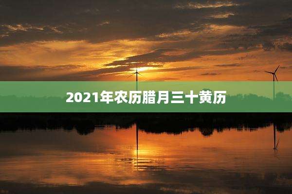 2021年农历腊月三十黄历