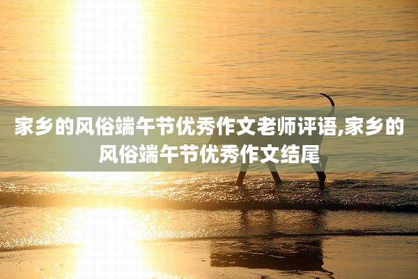 家乡的风俗端午节优秀作文老师评语,家乡的风俗端午节优秀作文结尾