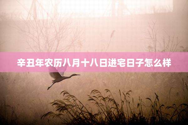 辛丑年农历八月十八日进宅日子怎么样