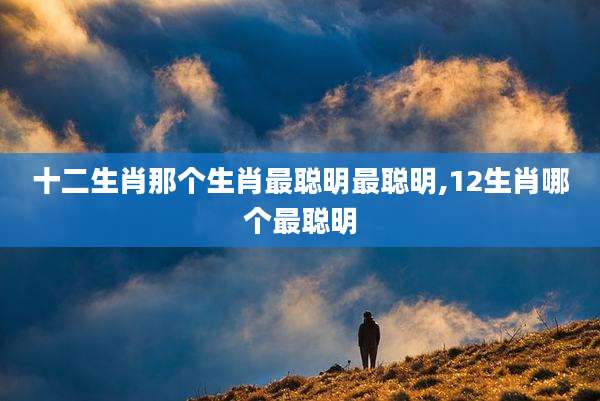 十二生肖那个生肖最聪明最聪明,12生肖哪个最聪明