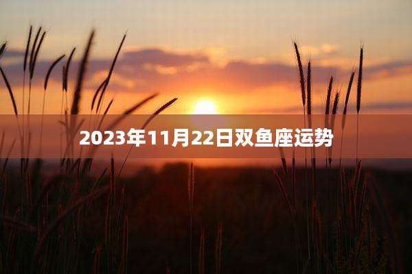 2023年11月22日双鱼座运势