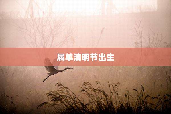 属羊清明节出生