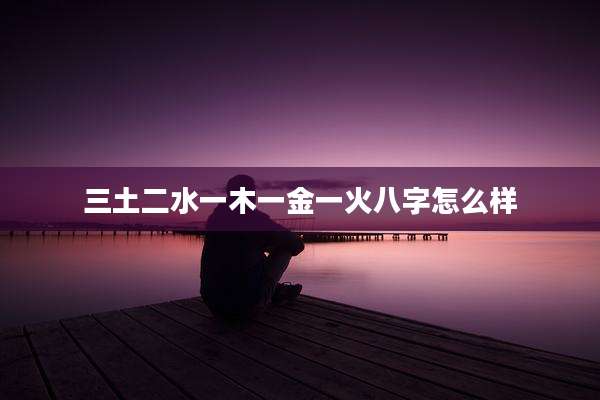 三土二水一木一金一火八字怎么样