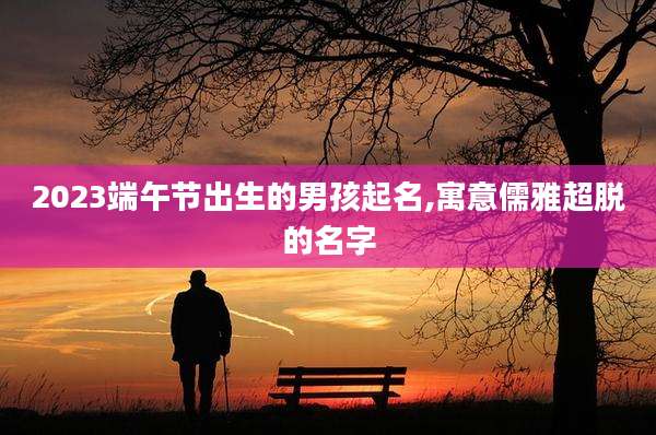 2023端午节出生的男孩起名,寓意儒雅超脱的名字