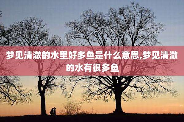 梦见清澈的水里好多鱼是什么意思,梦见清澈的水有很多鱼