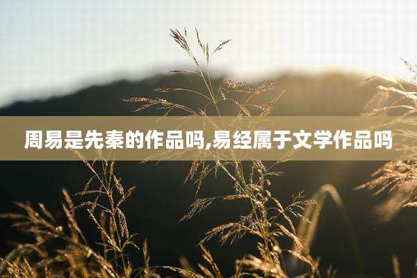 周易是先秦的作品吗,易经属于文学作品吗