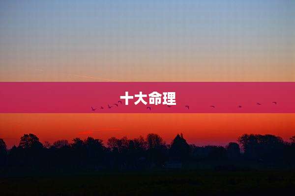 十大命理