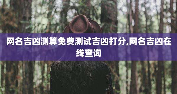 网名吉凶测算免费测试吉凶打分,网名吉凶在线查询