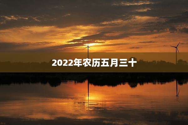 2022年农历五月三十