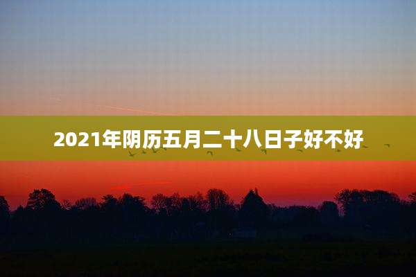 2021年阴历五月二十八日子好不好