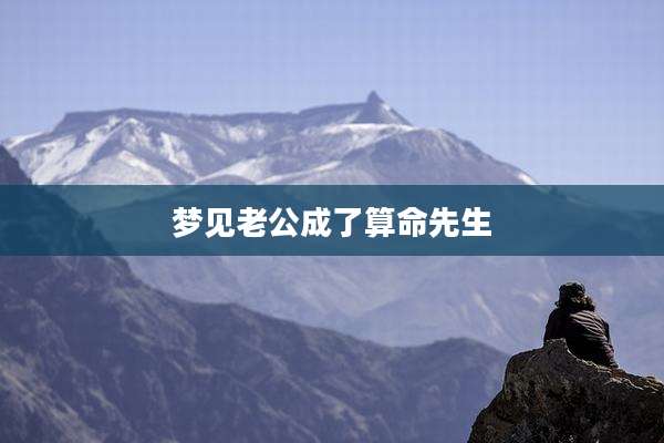 梦见老公成了算命先生