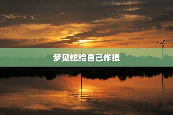 梦见蛇给自己作揖