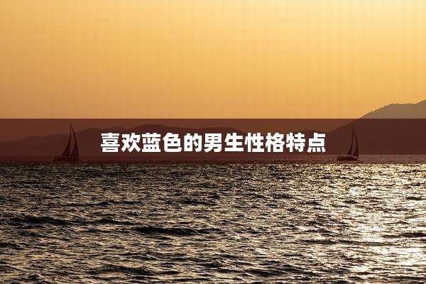 喜欢蓝色的男生性格特点