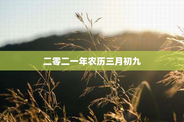 二零二一年农历三月初九