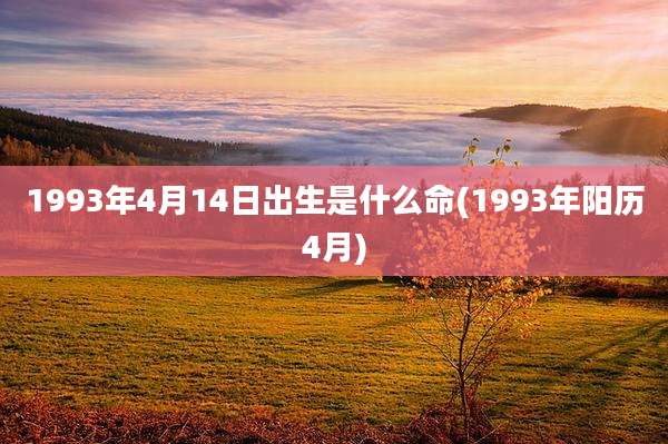 1993年4月14日出生是什么命(1993年阳历4月)