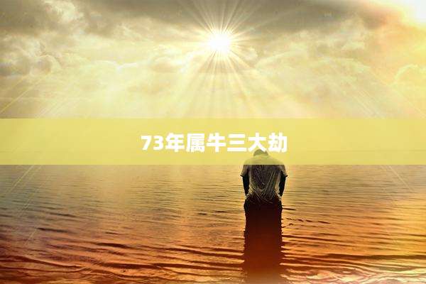 73年属牛三大劫
