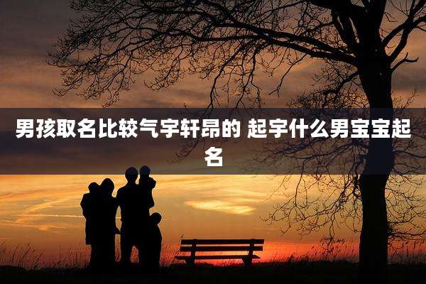 男孩取名比较气宇轩昂的 起宇什么男宝宝起名