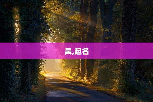 吴,起名