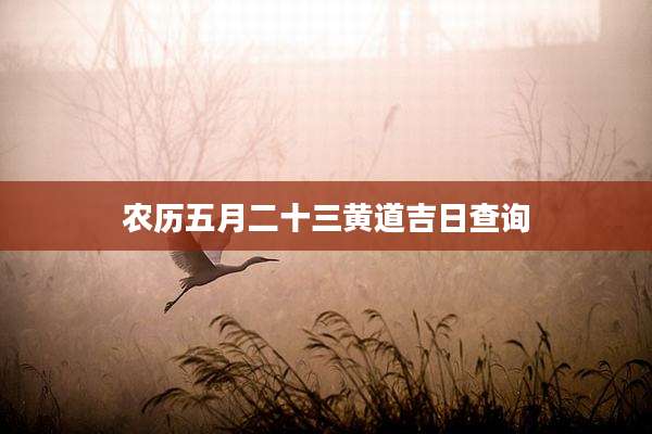 农历五月二十三黄道吉日查询