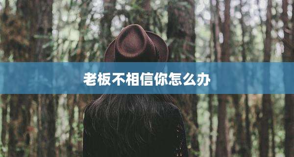 老板不相信你怎么办
