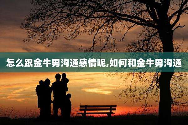 怎么跟金牛男沟通感情呢,如何和金牛男沟通